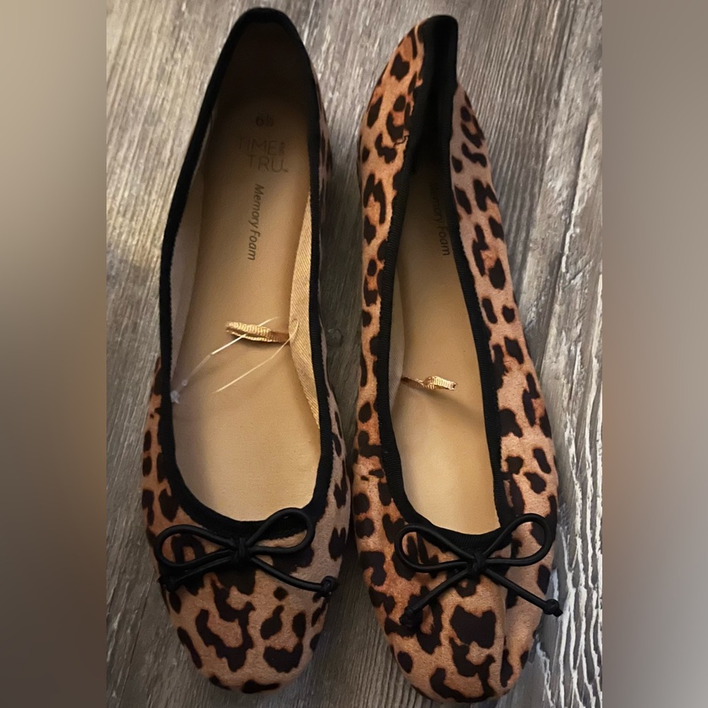 Animal Print Ballet Flats 6 1/2